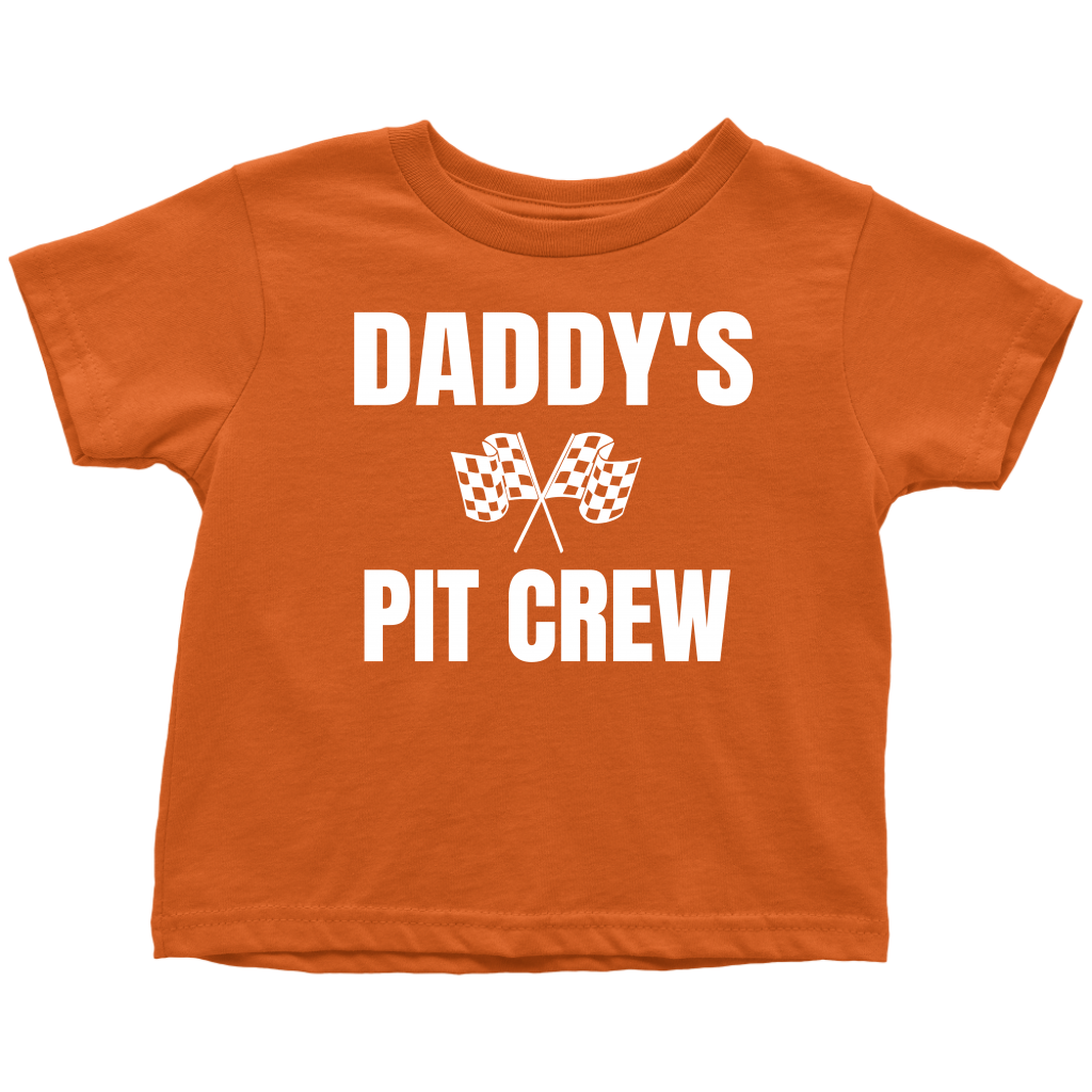 Daddy's Pit Crew Toddler T-Shirt - Turn Left T-Shirts Racewear