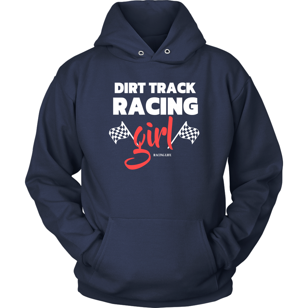 Dirt Track Racing Girl Hoodie - Turn Left T-Shirts Racewear