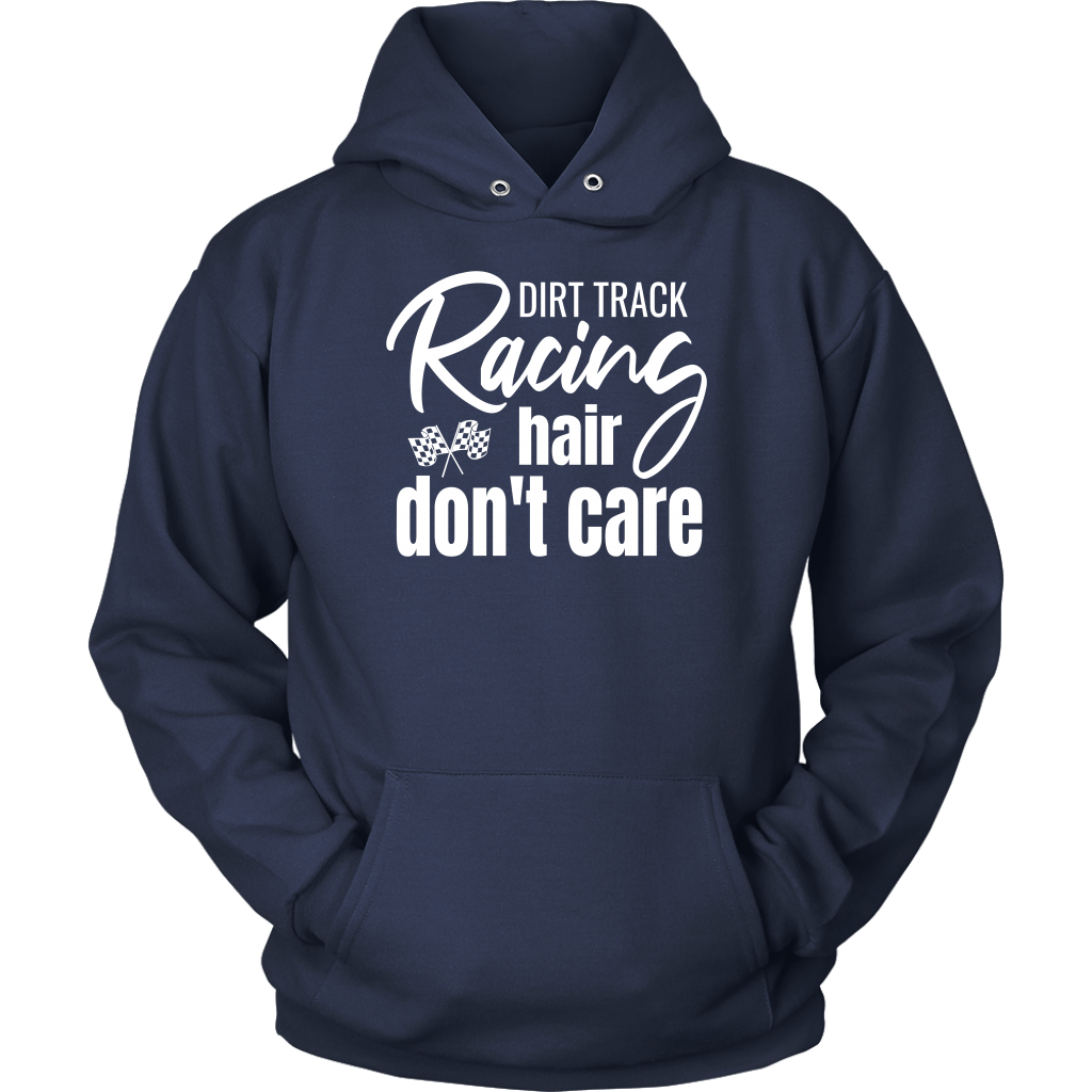 Racing Hair Don't Care Hoodie - Turn Left T-Shirts Racewear