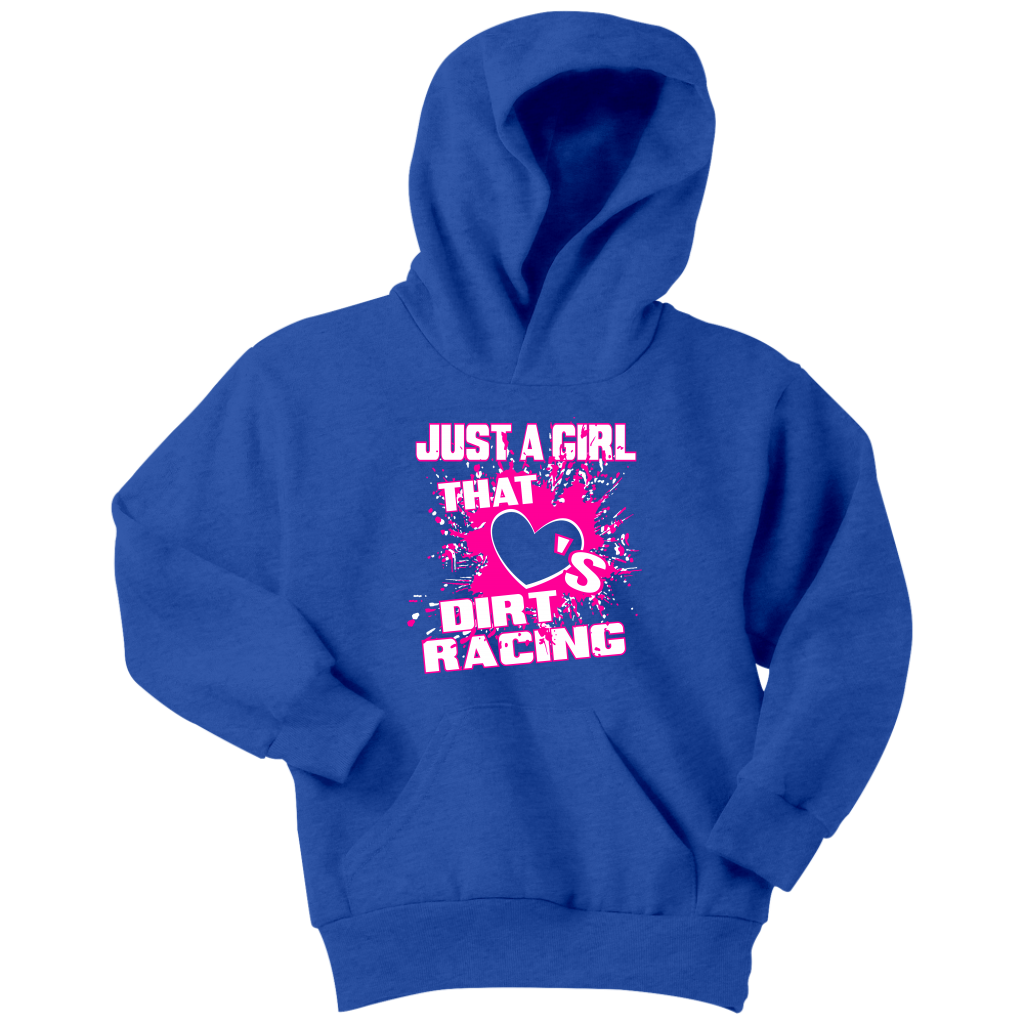 Just A Girl That Loves Dirt Racing Hoodie or T-Shirt - Turn Left T-Shirts Racewear