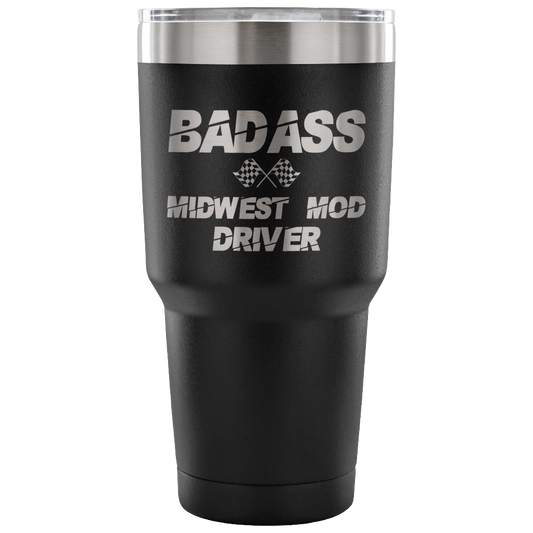 Badass Midwest Mod Driver 30 oz Travel Tumbler - Turn Left T-Shirts Racewear