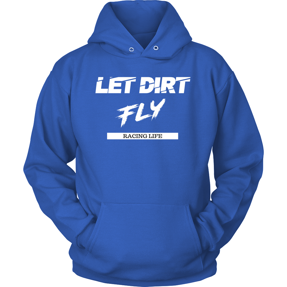 Let Dirt Fly Mens Hooded Sweatshirt - Turn Left T-Shirts Racewear
