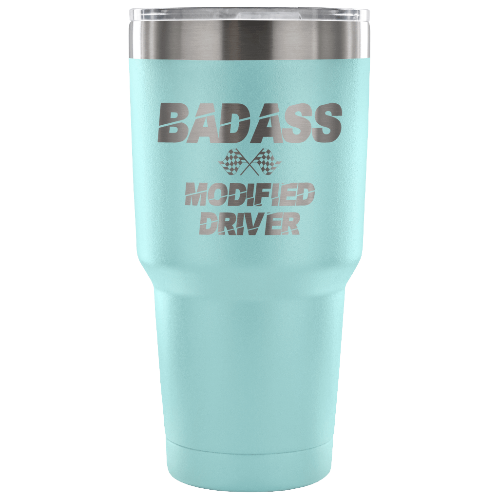 Badass Modified Driver 30 oz Travel Tumbler - Turn Left T-Shirts Racewear