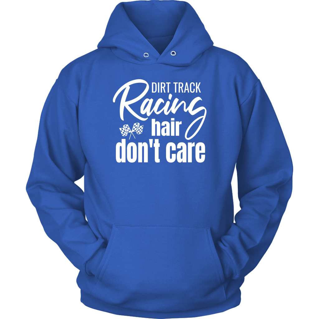 Racing Hair Don't Care Hoodie - Turn Left T-Shirts Racewear