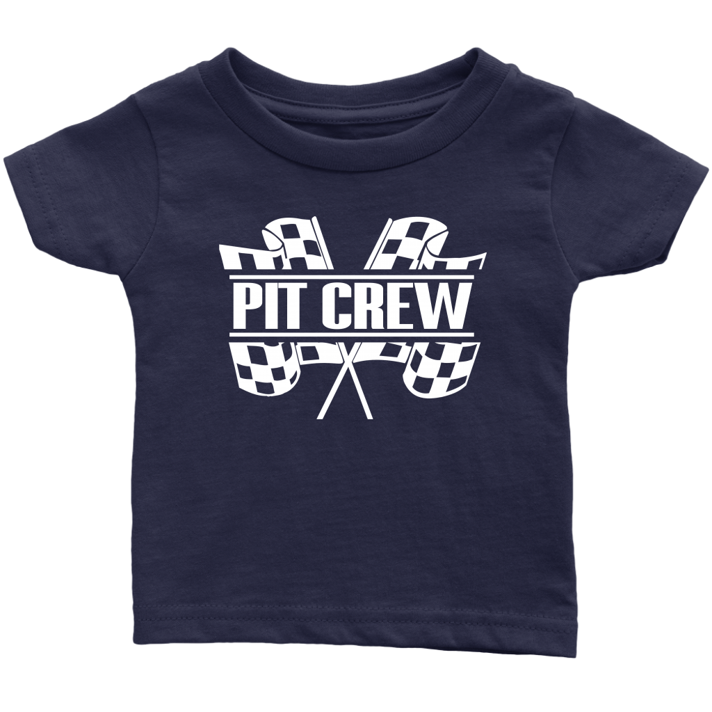 Pit Crew (WHT) Infant T-Shirt - Turn Left T-Shirts Racewear
