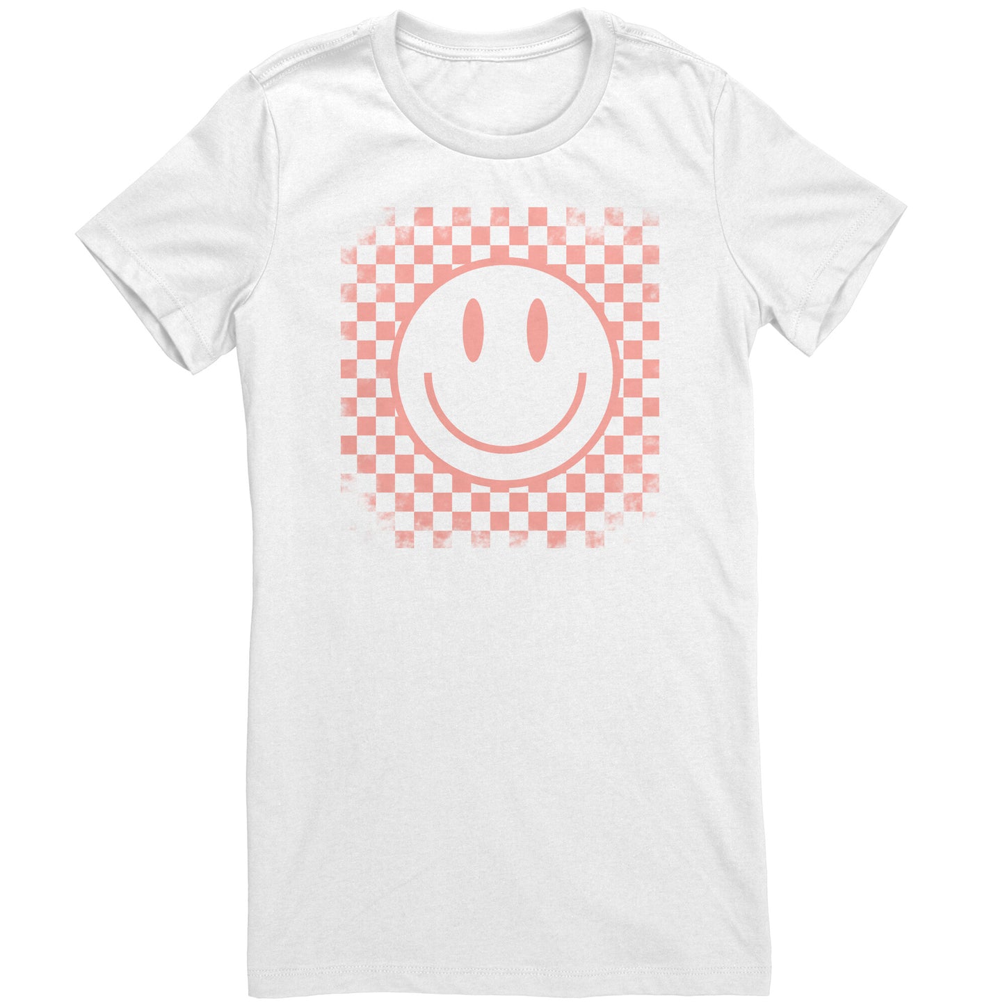 Checkerboard Smiley Face Bella T-Shirt