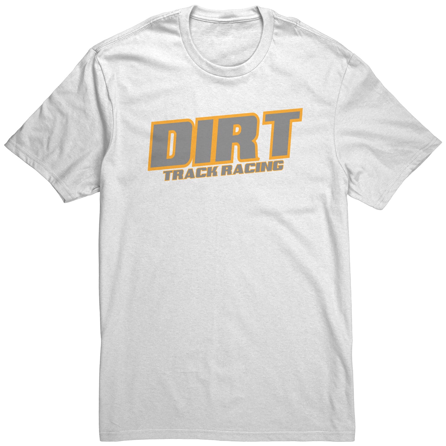 DIRT TRACK RACING BOLD TEXT LOGO MEN'S T-SHIRT