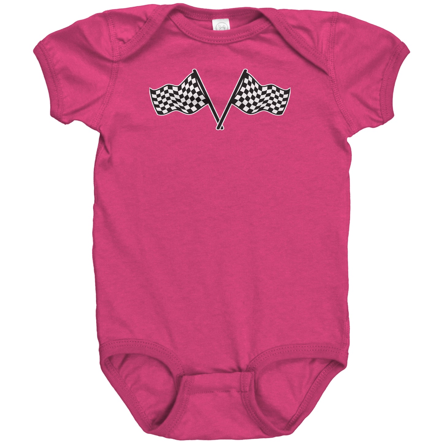 DOUBLE CHECKERED FLAG RACING INFANT BODYSUIT