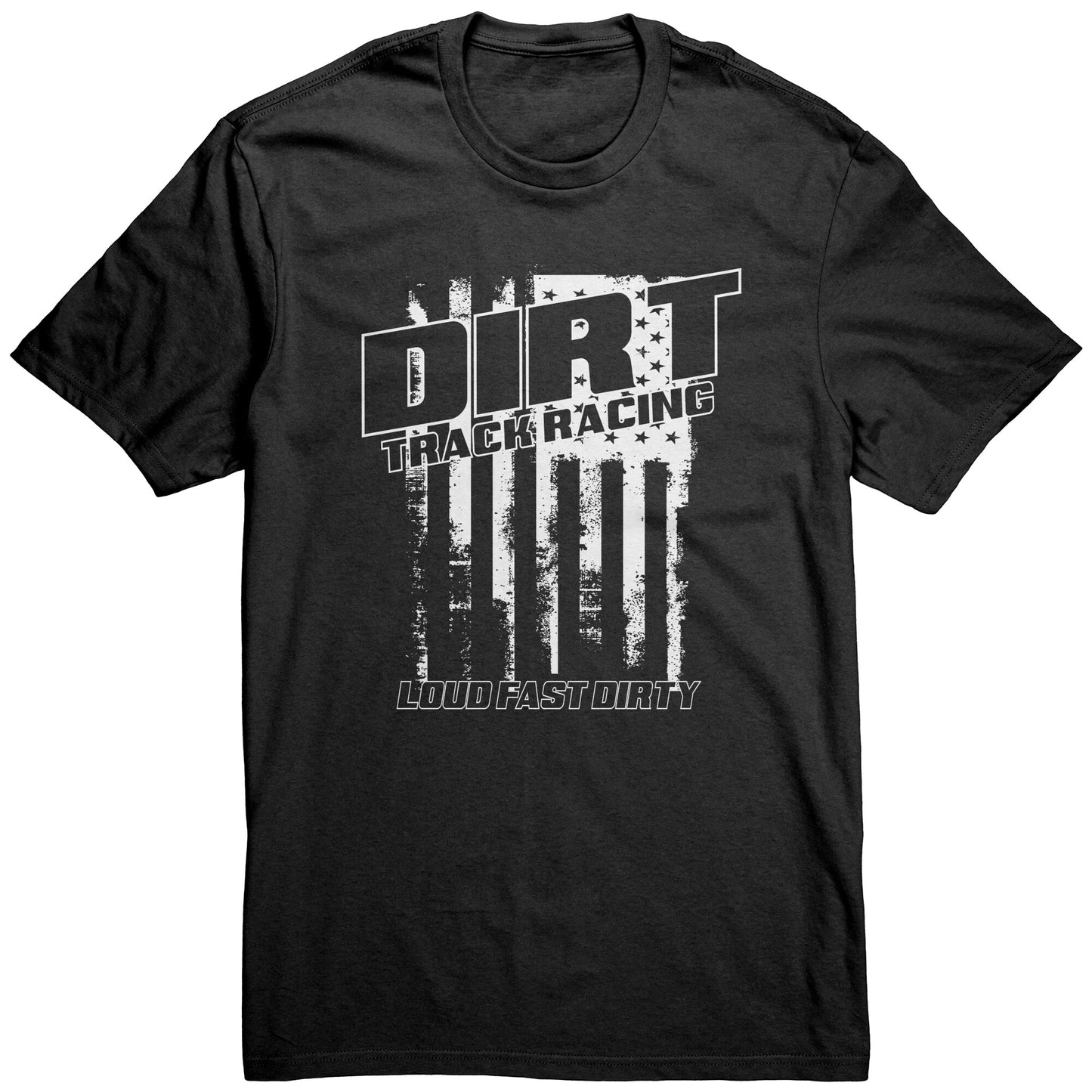 Dirt Track Racing Distress US Flag Men's T-Shirt