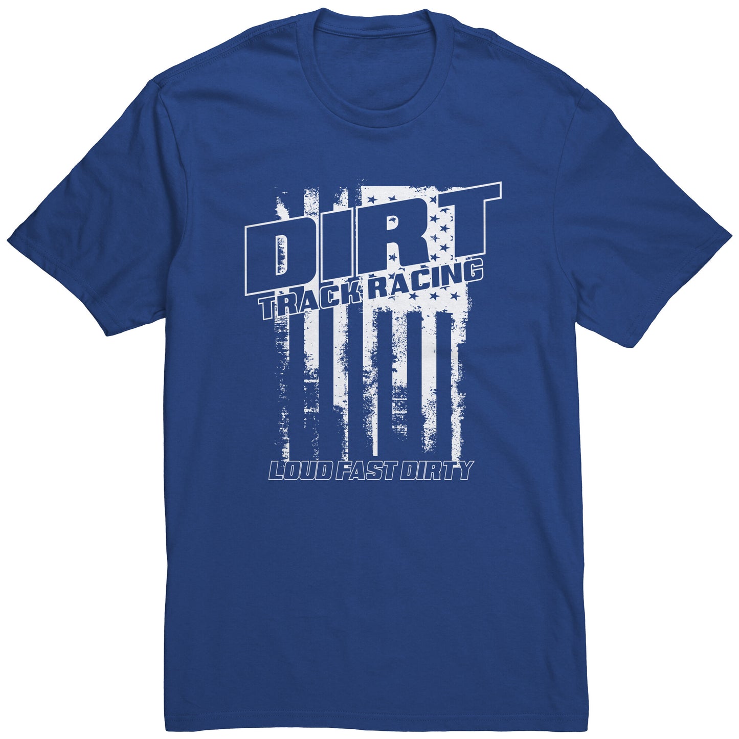 Dirt Track Racing Distress US Flag Men's T-Shirt