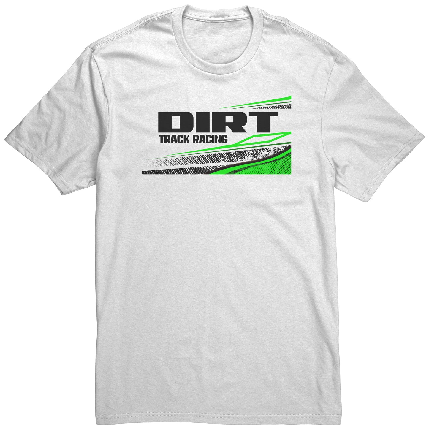 Dirt Track Racing Green Race Graphic T-Shirt