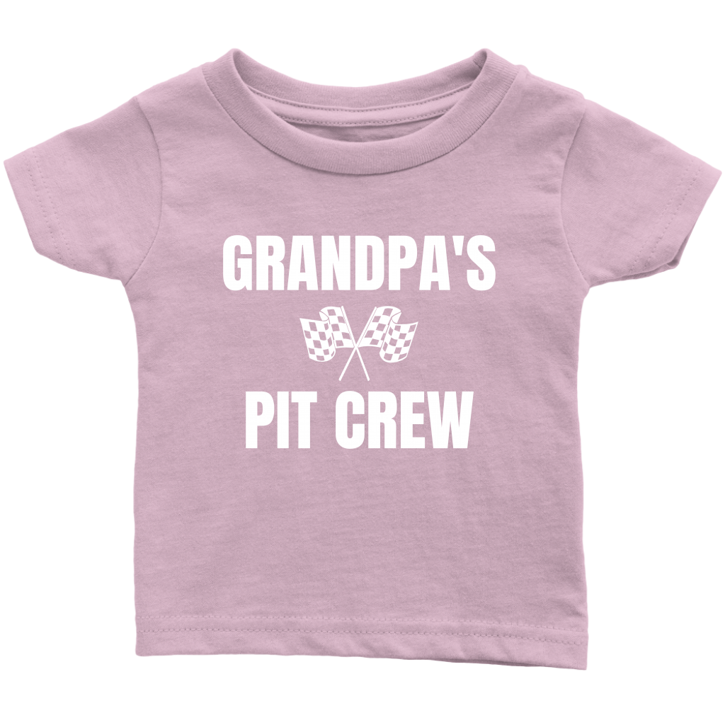 Grandpa's Pit Crew Infant T-Shirt - Turn Left T-Shirts Racewear