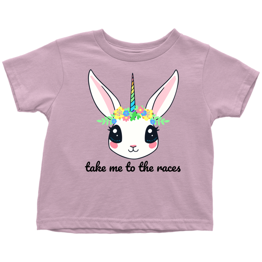 Take Me To The Races Unicorn Toddler T-Shirt - Turn Left T-Shirts Racewear