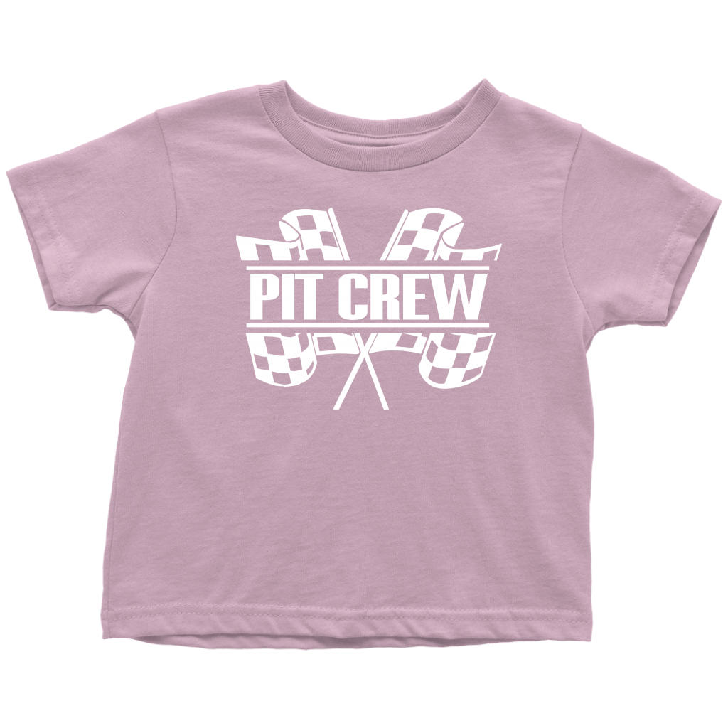 Pit Crew (WHT) Toddler T-Shirt - Turn Left T-Shirts Racewear