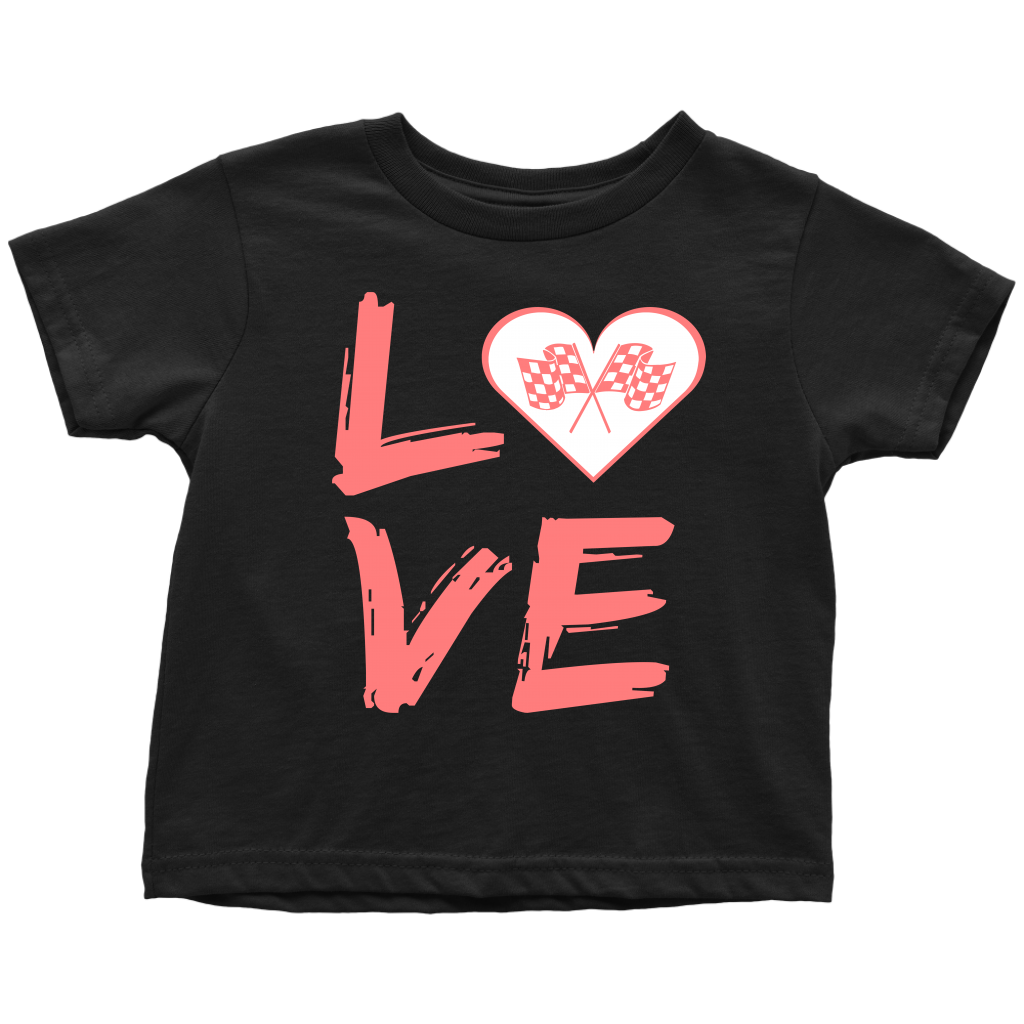 Love Racing Toddler T-Shirt - Turn Left T-Shirts Racewear