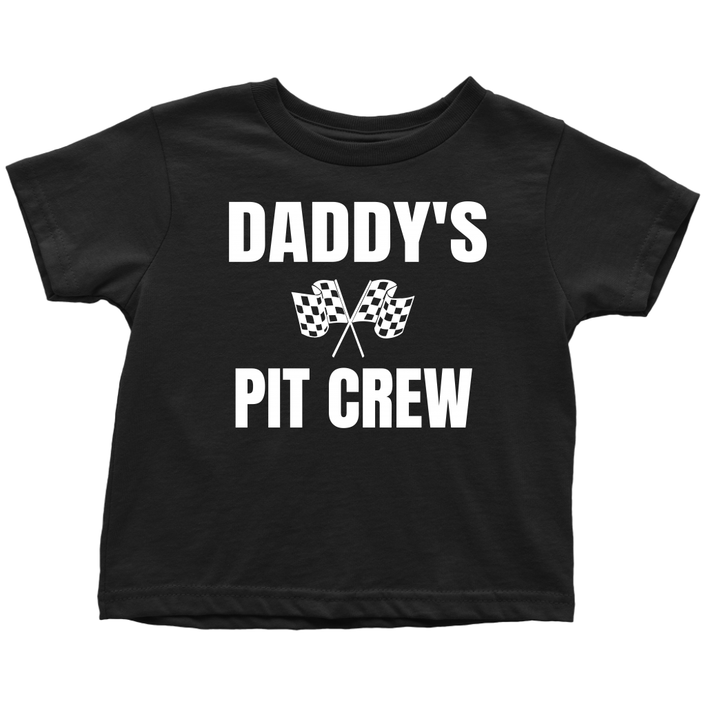 Daddy's Pit Crew Toddler T-Shirt - Turn Left T-Shirts Racewear
