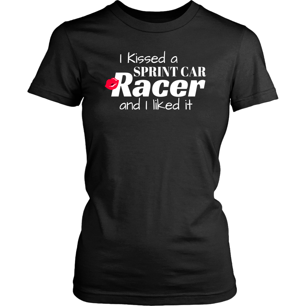 I Kissed A Sprint Car Racer And I Liked It T-Shirt - Turn Left T-Shirts Racewear