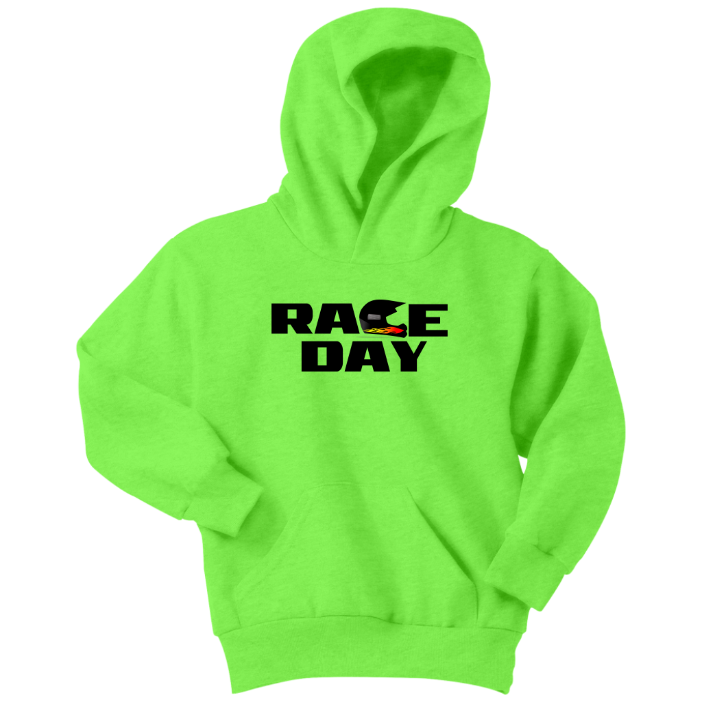 Race Day Youth Hoodie Or T-Shirt - Turn Left T-Shirts Racewear