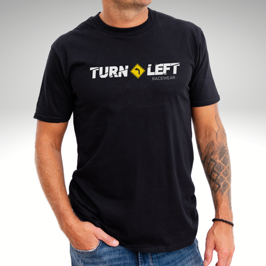 Men's Dirt track racing t-shirts Turn Left T-shirts racewear logo race track race apparel. 