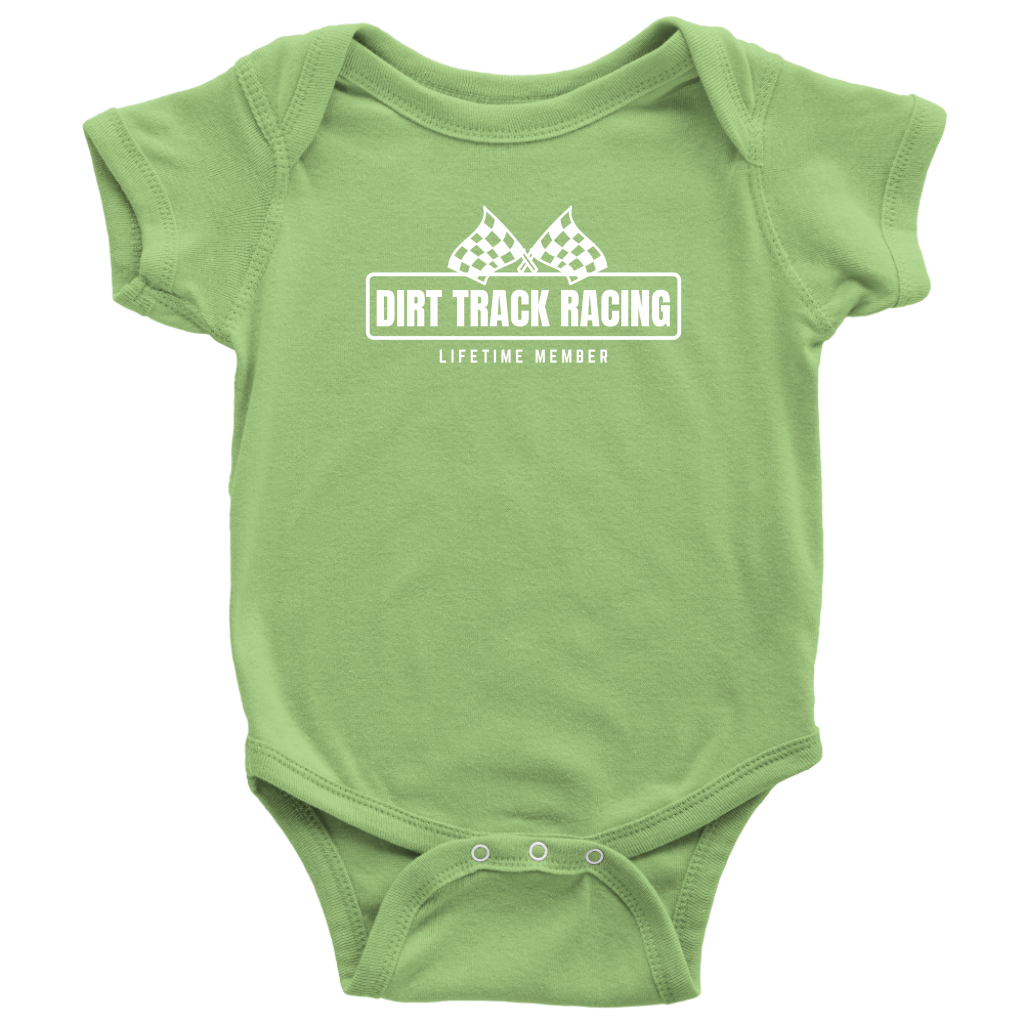 Dirt Track Racing Lifetime Member Onesie - Turn Left T-Shirts Racewear