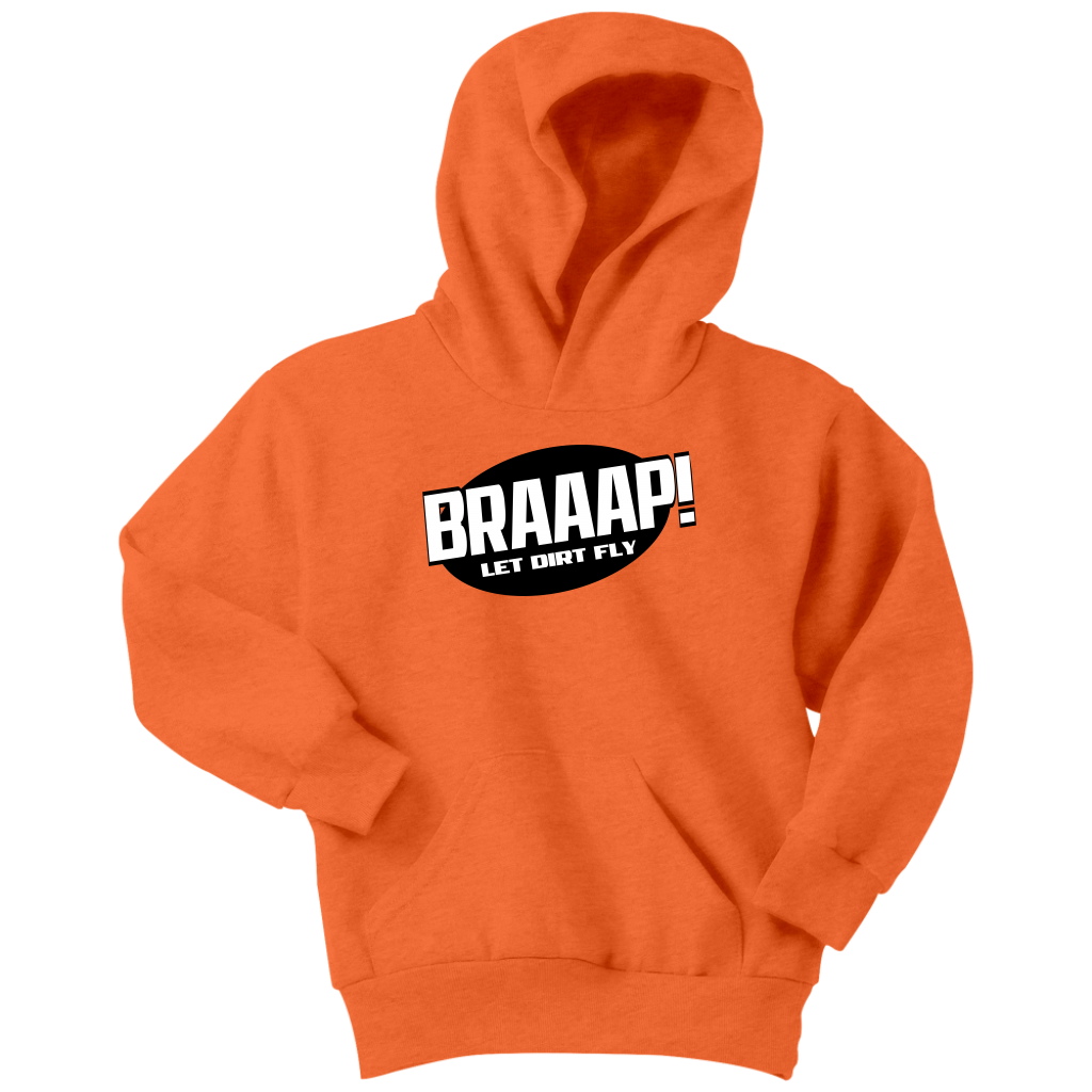 BRAAAP Let Dirt Fly Youth Hoodie or T-Shirt - Turn Left T-Shirts Racewear