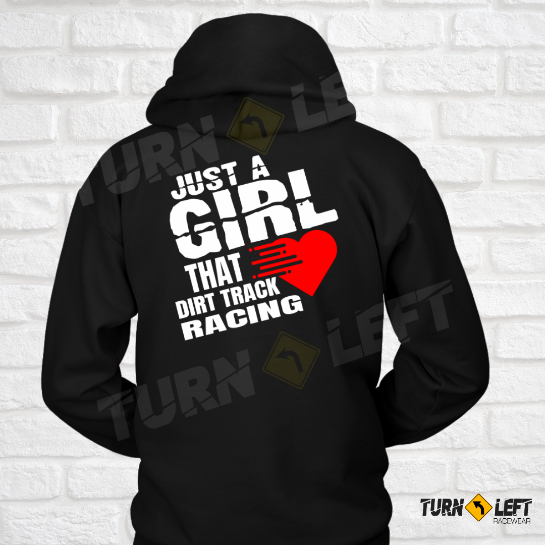 Just A Girl That Love Dirt Track Racing Hoodie Racing Hooded Sweatshirts For Women
