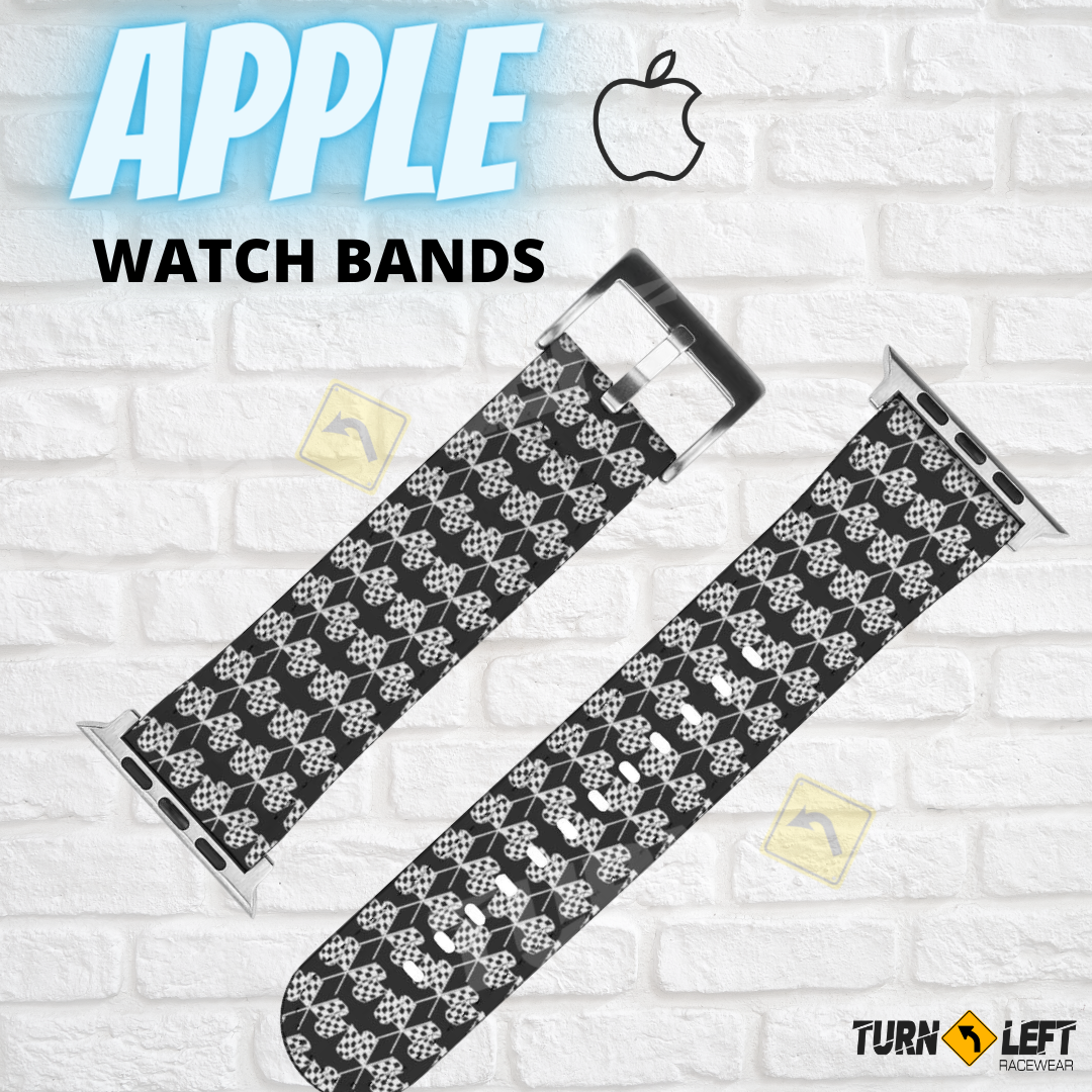 Checkered Flag Apple Watch Band. Black And White Checker Flag Appale Watch Band. Racing Gifts . 