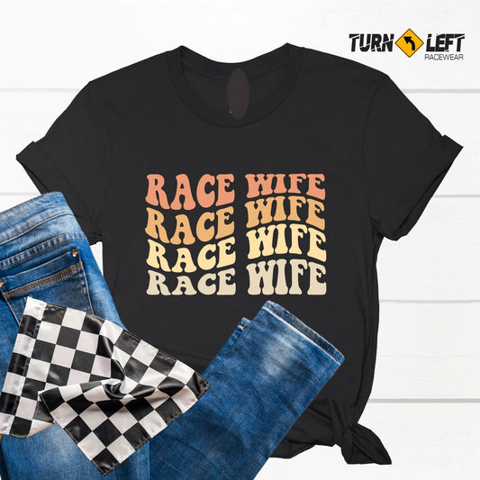 Race Wife T-shirts Racing Gifts for Women. Retro Race Wife Shirts