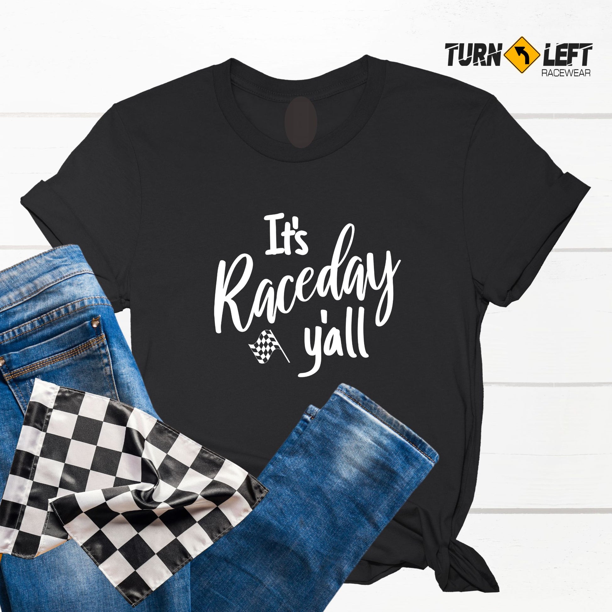 Womens Racing T-shirts It's Raceday Y'all Shirts Racing Gifts For Women