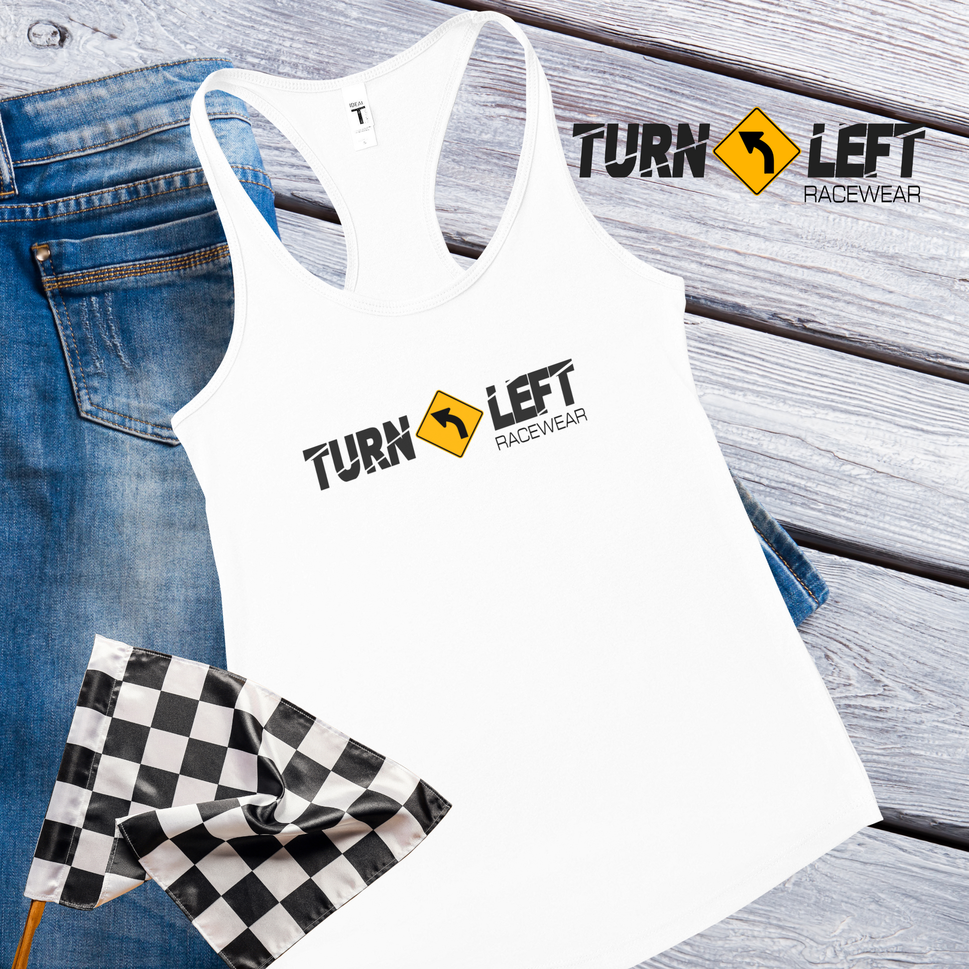 Turn Left Racing Logo Tank Top
