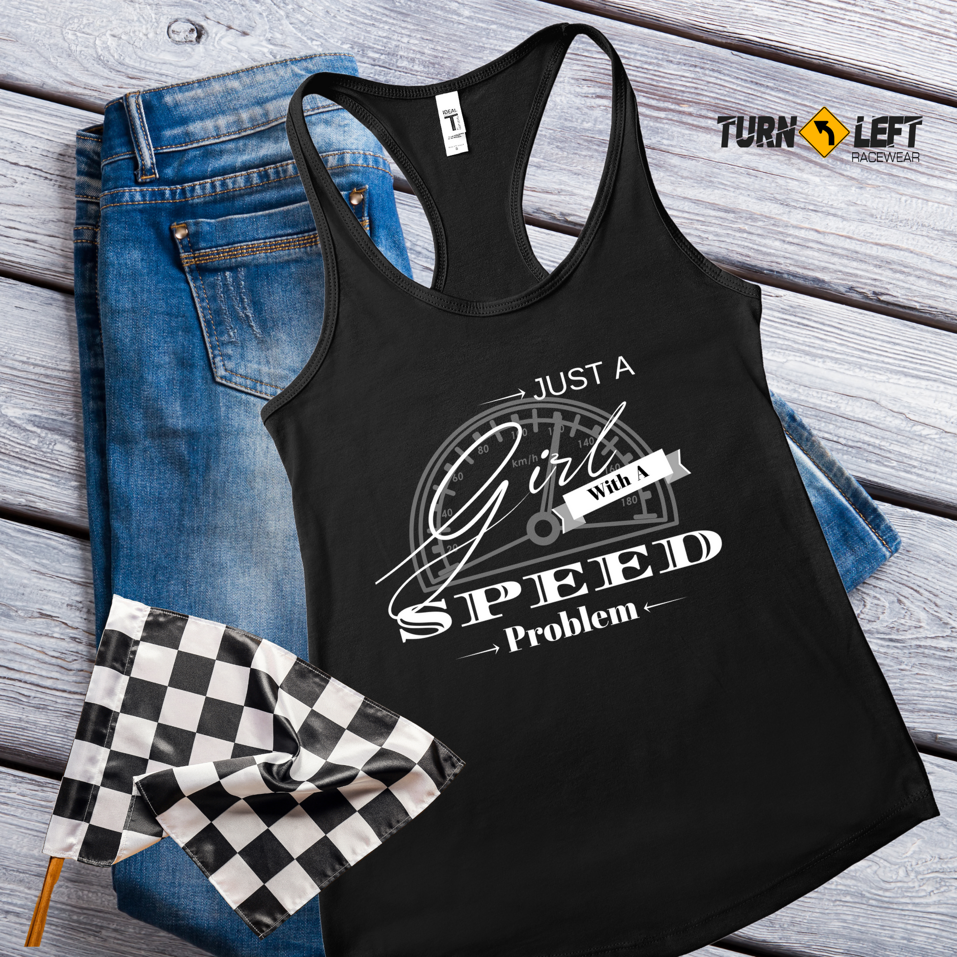 Women's Racing Tank Tops Speedway Racing Shirts For WomenJust A Girl With A Speed Problem