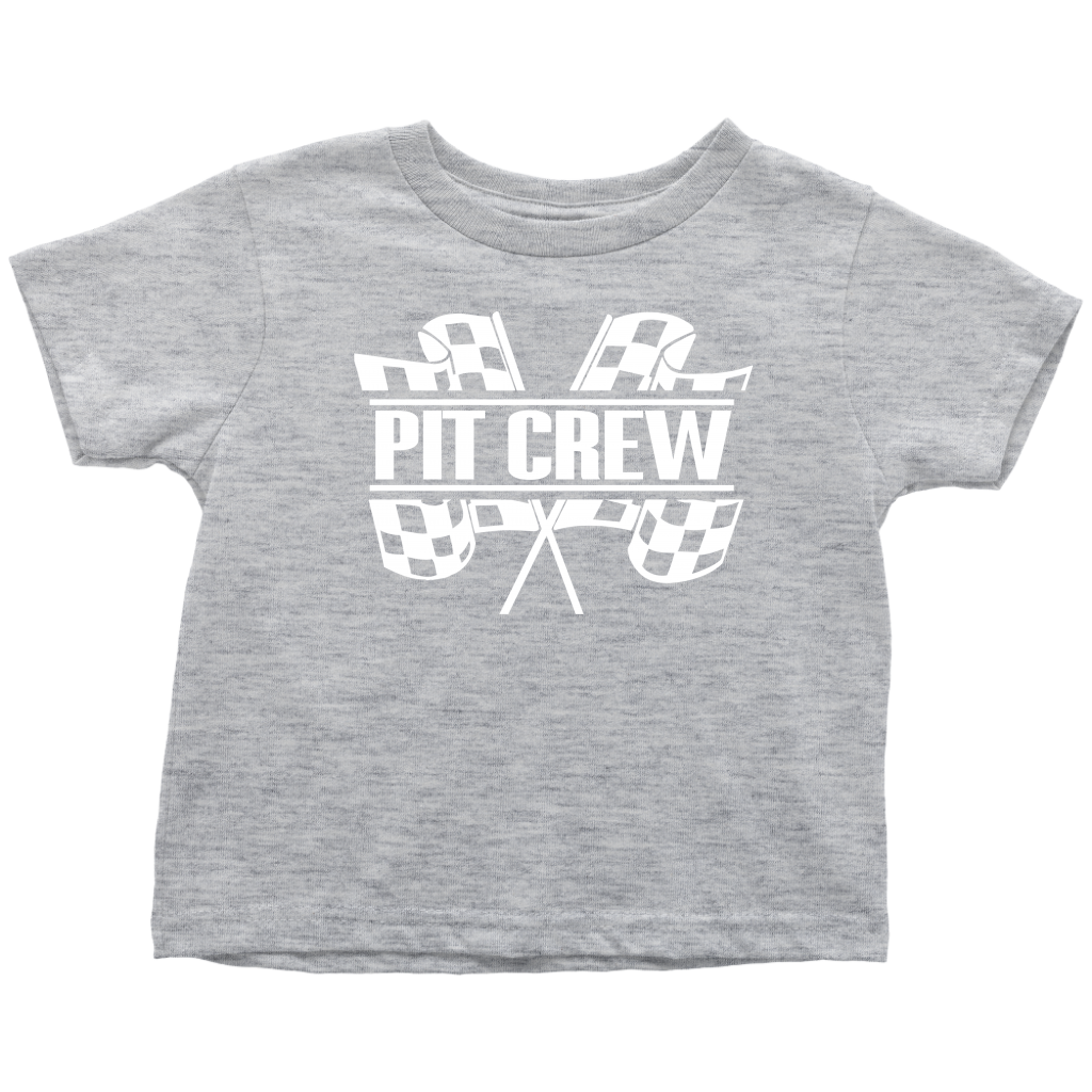 Pit Crew (WHT) Toddler T-Shirt - Turn Left T-Shirts Racewear