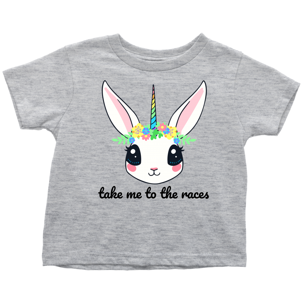 Take Me To The Races Unicorn Toddler T-Shirt - Turn Left T-Shirts Racewear