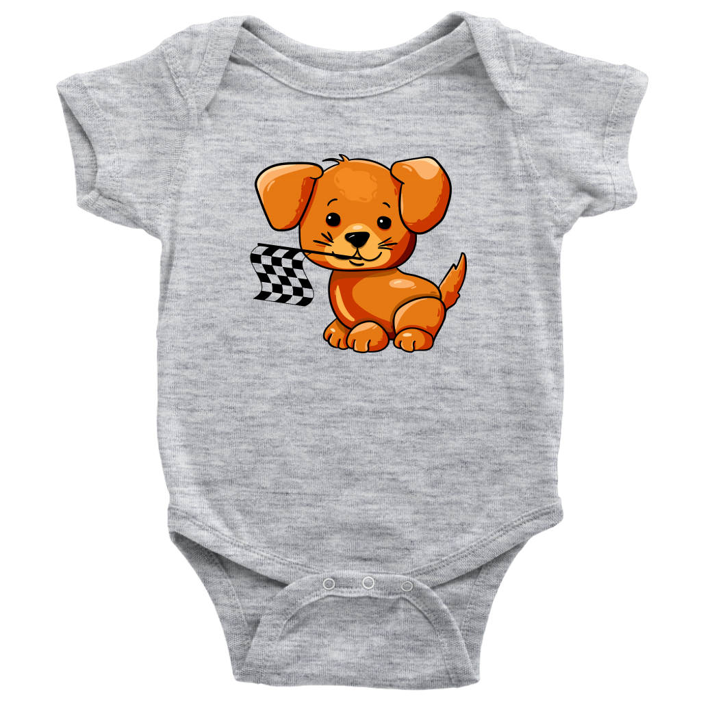 Puppy Racing Fan Onesie - Turn Left T-Shirts Racewear