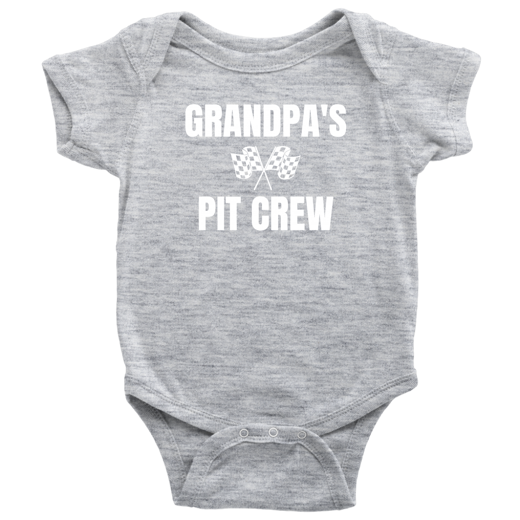 Grandpa's Pit Crew Onesie - Turn Left T-Shirts Racewear