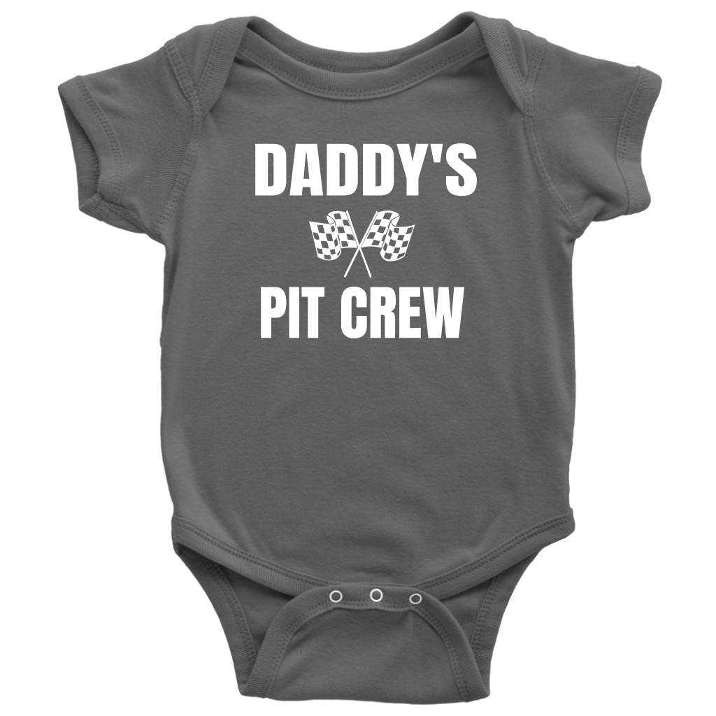 Daddy's Pit Crew Onesie - Turn Left T-Shirts Racewear