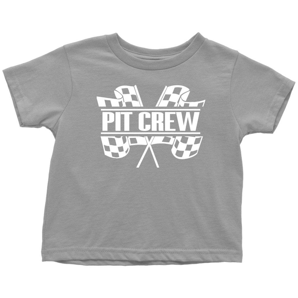 Pit Crew (WHT) Toddler T-Shirt - Turn Left T-Shirts Racewear