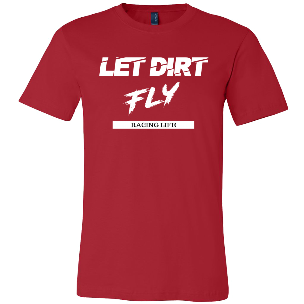 Let Dirt Fly Mens T-Shirt - Turn Left T-Shirts Racewear