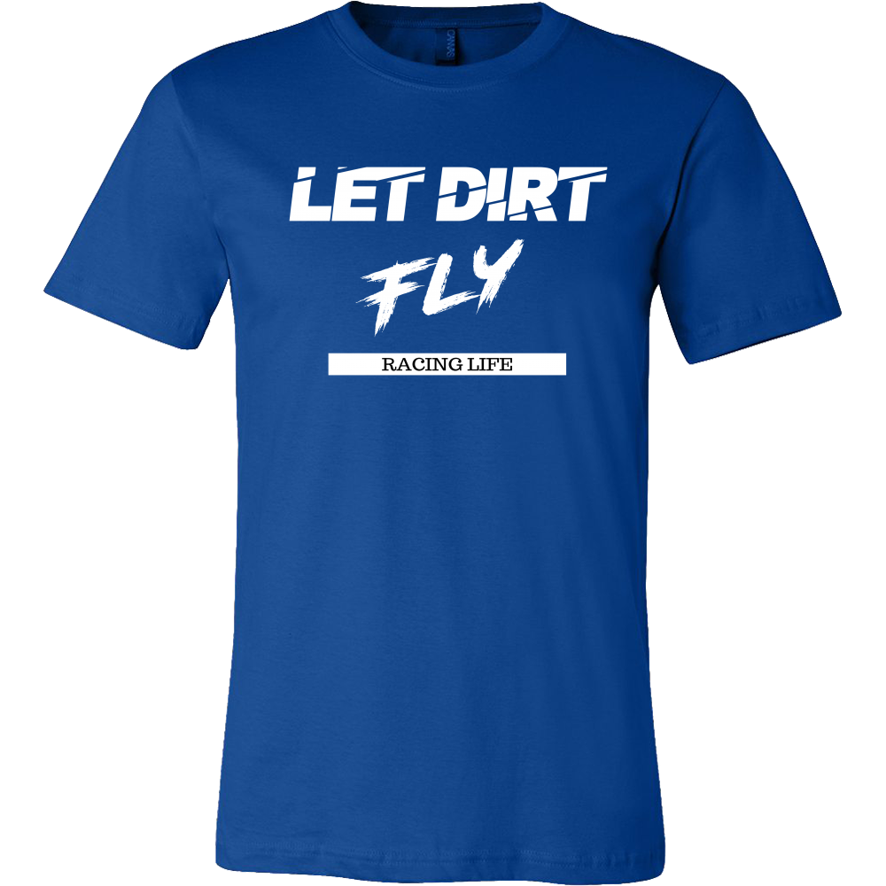 Let Dirt Fly Mens T-Shirt - Turn Left T-Shirts Racewear
