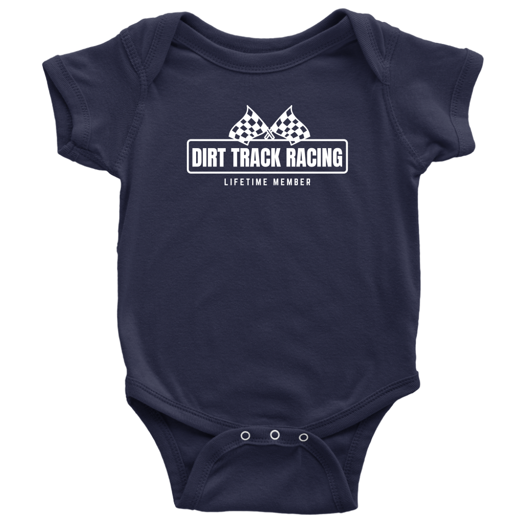 Dirt Track Racing Lifetime Member Onesie - Turn Left T-Shirts Racewear