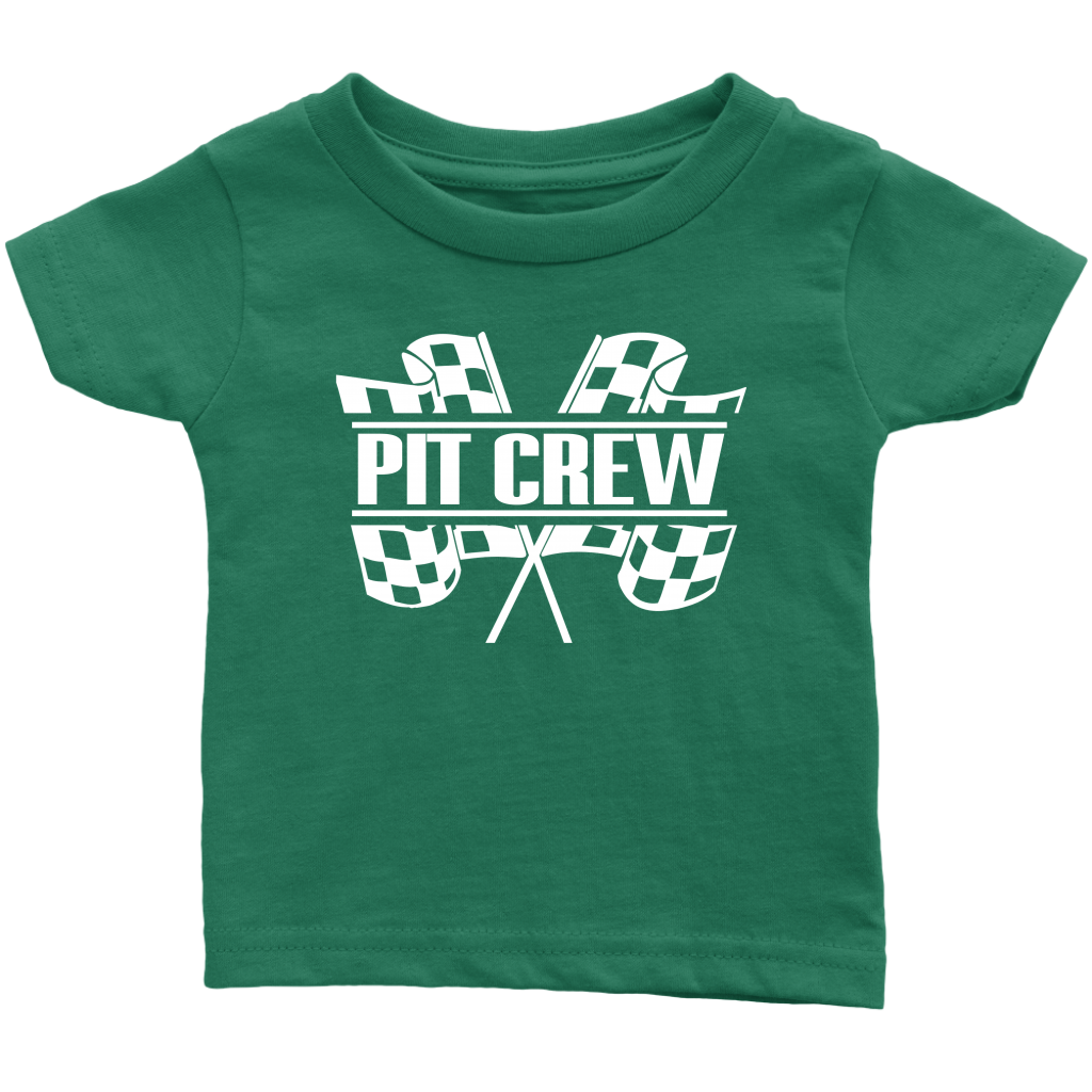 Pit Crew (WHT) Infant T-Shirt - Turn Left T-Shirts Racewear