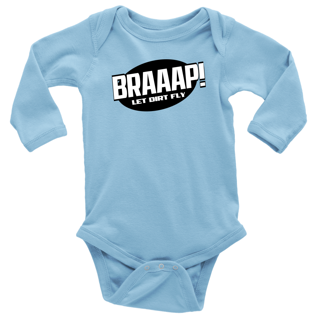 BRAAAP Long Sleeve Infant Onesie - Turn Left T-Shirts Racewear