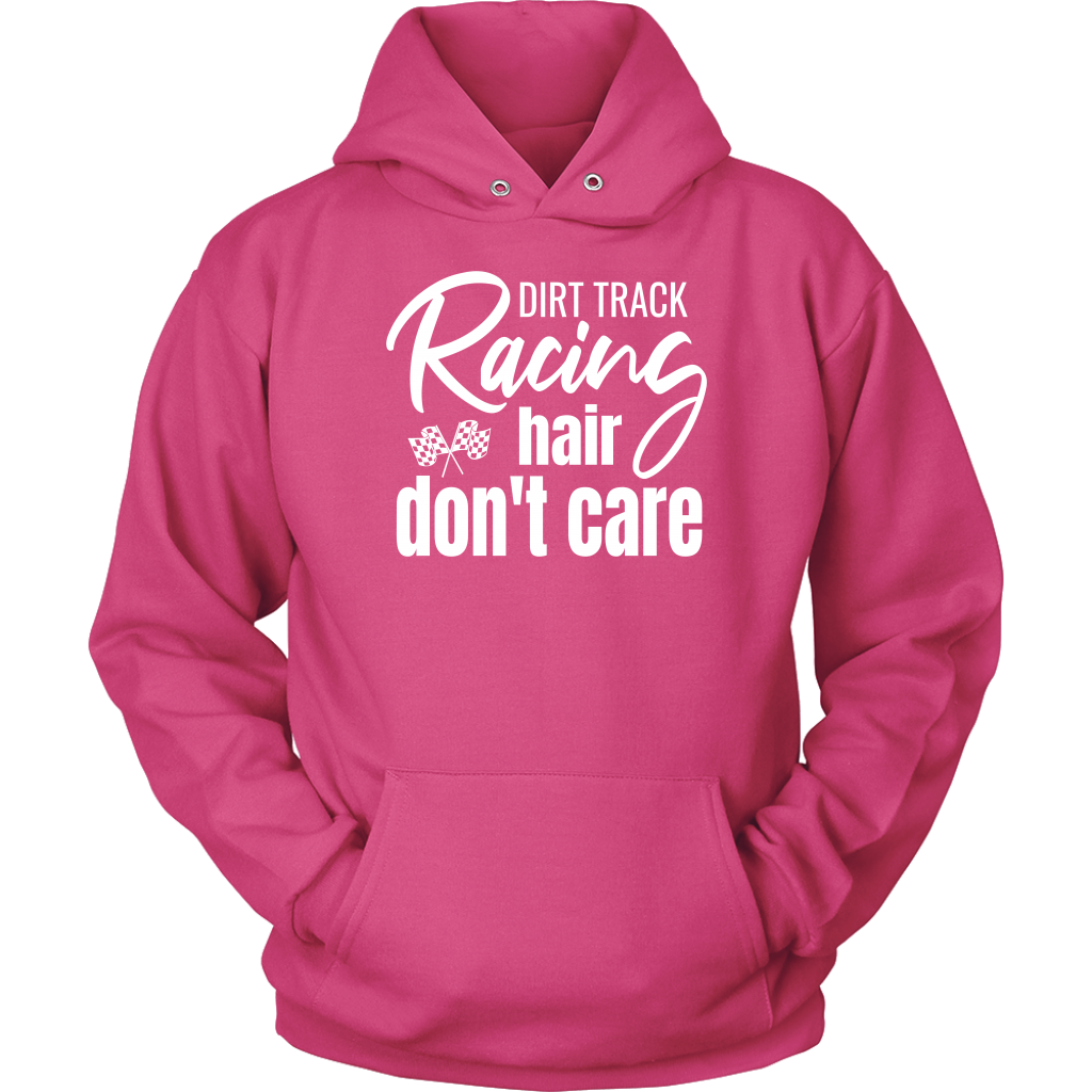 Racing Hair Don't Care Hoodie - Turn Left T-Shirts Racewear