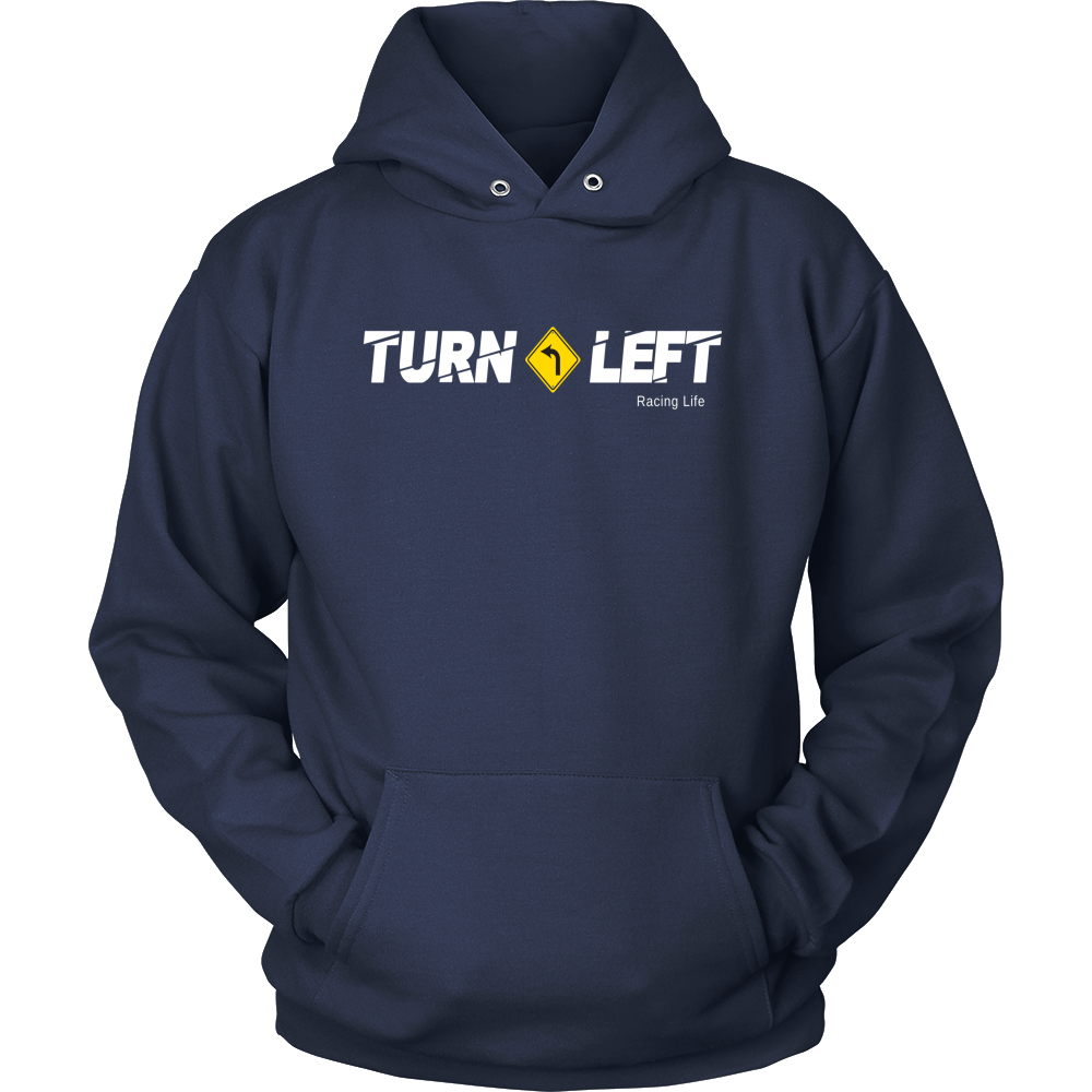 Turn Left LOGO UNISEX Hooded Sweatshirt - Turn Left T-Shirts Racewear