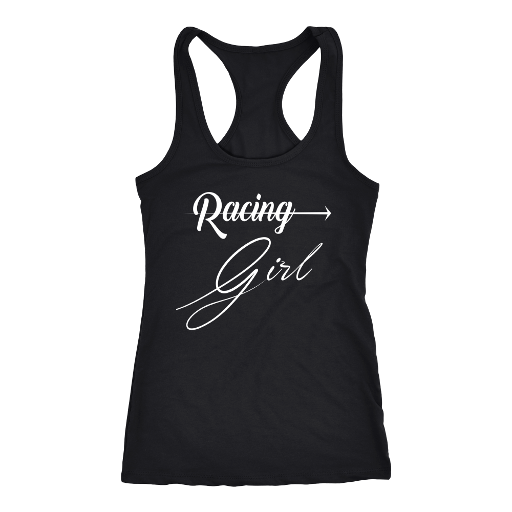 Racing Girl Racerback Women's Tank Top - Turn Left T-Shirts Racewear