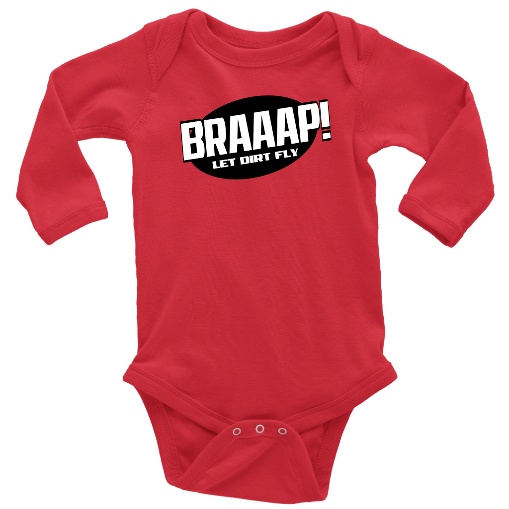 BRAAAP Long Sleeve Infant Onesie - Turn Left T-Shirts Racewear