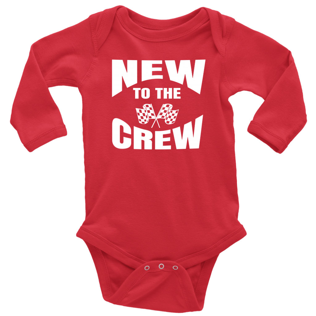 New To The Crew Long Sleeve Onesie - Turn Left T-Shirts Racewear