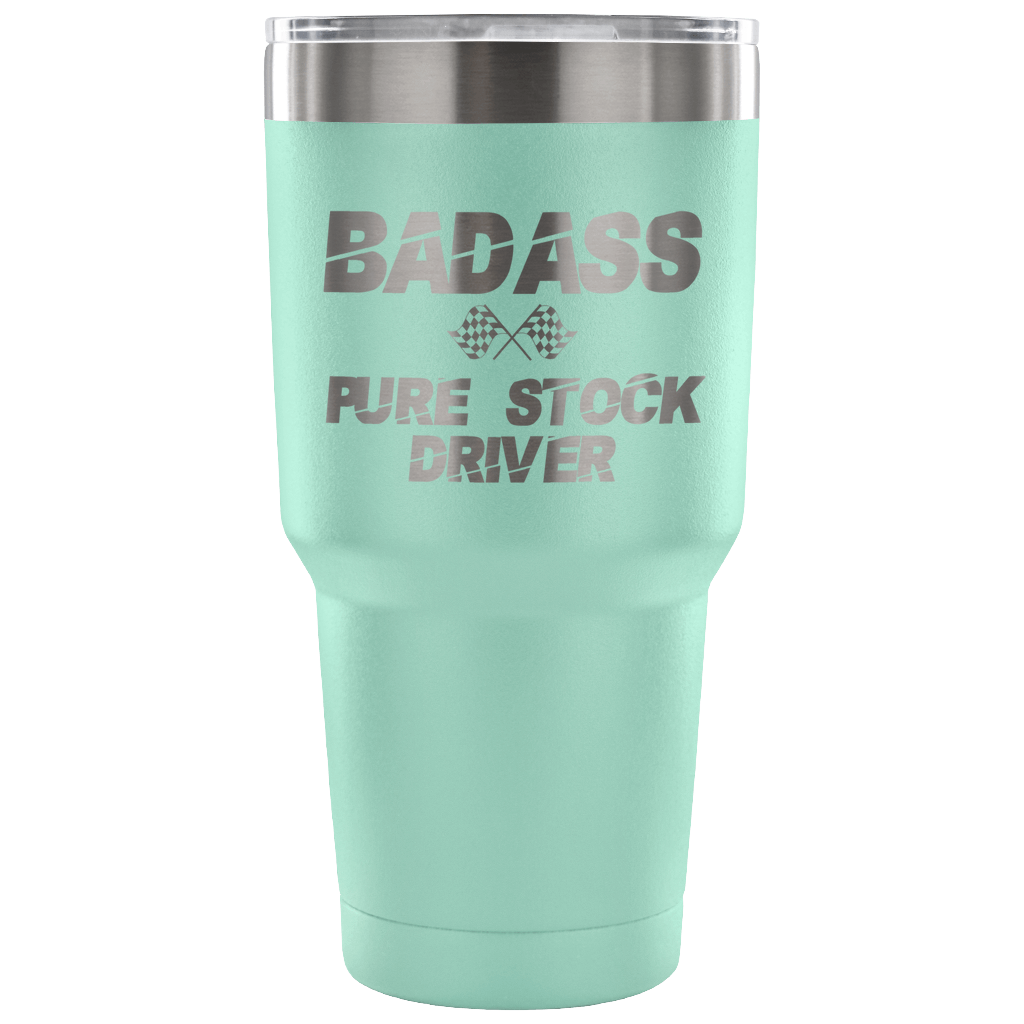 Badass Pure Stock Driver 30 oz Travel Tumbler - Turn Left T-Shirts Racewear