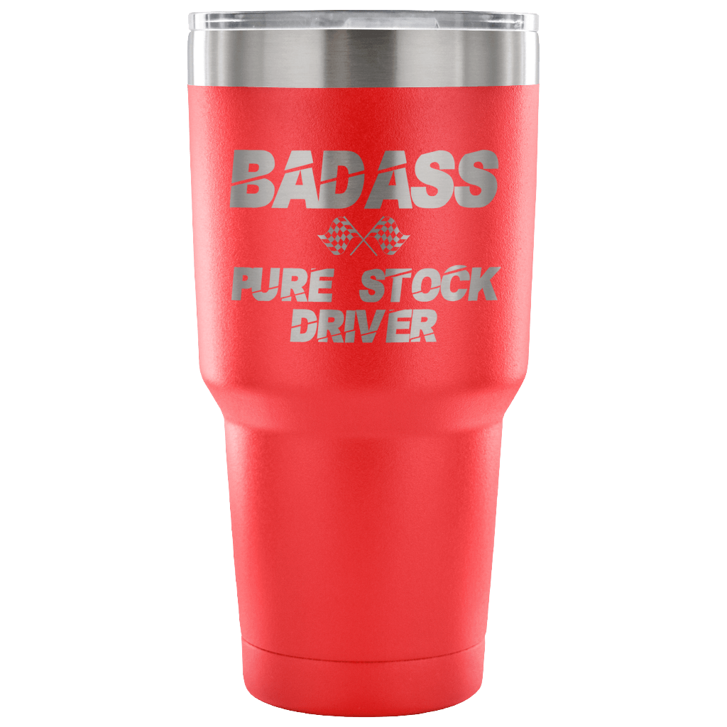 Badass Pure Stock Driver 30 oz Travel Tumbler - Turn Left T-Shirts Racewear