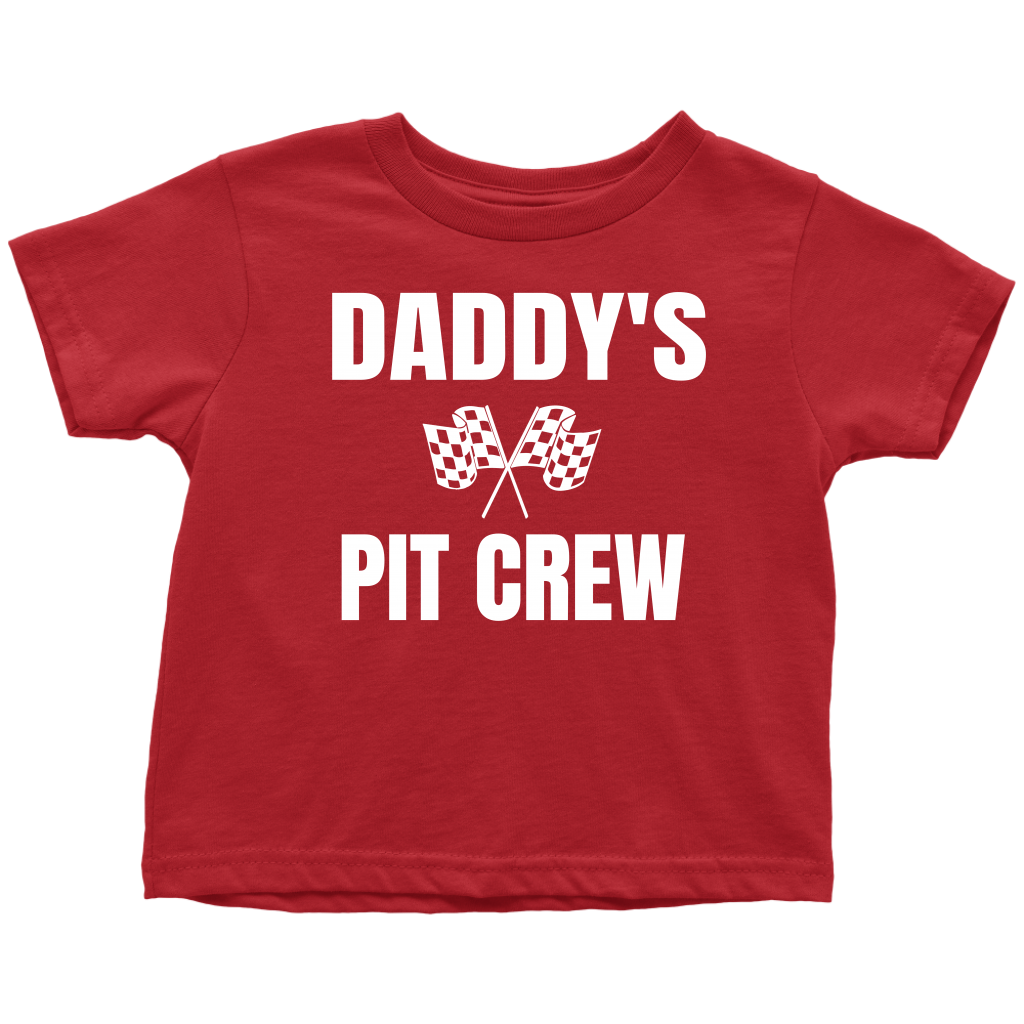 Daddy's Pit Crew Toddler T-Shirt - Turn Left T-Shirts Racewear